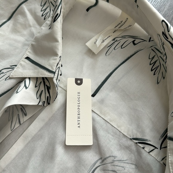NWT Anthropologie LouLou Avenue Long-Sleeve Poplin Buttondown Shirt M - Picture 6 of 7
